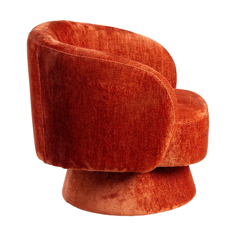 SILL�N GIRATORIO TERRACOTA TEJIDO SAL�N 78 X 79 X 77 CM