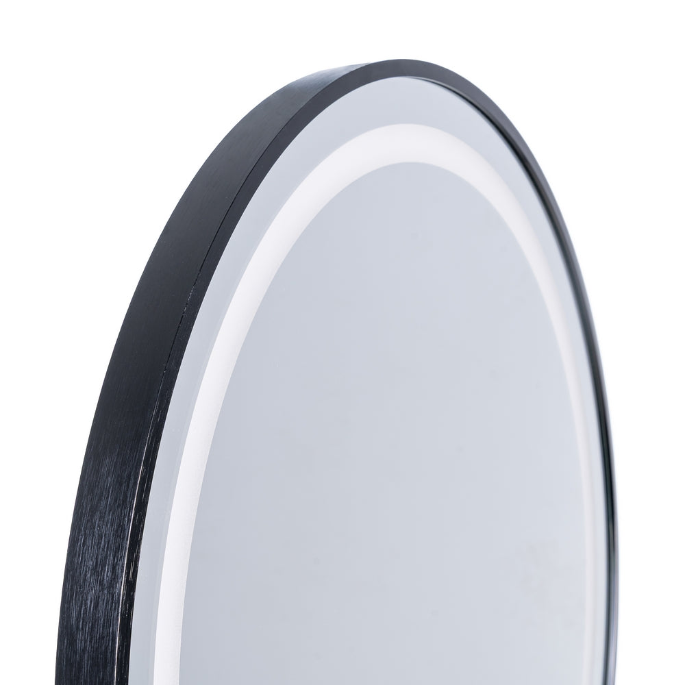 ESPEJO CON LUZ LED NEGRO DECORACI�N 60 X 3 X 60 CM