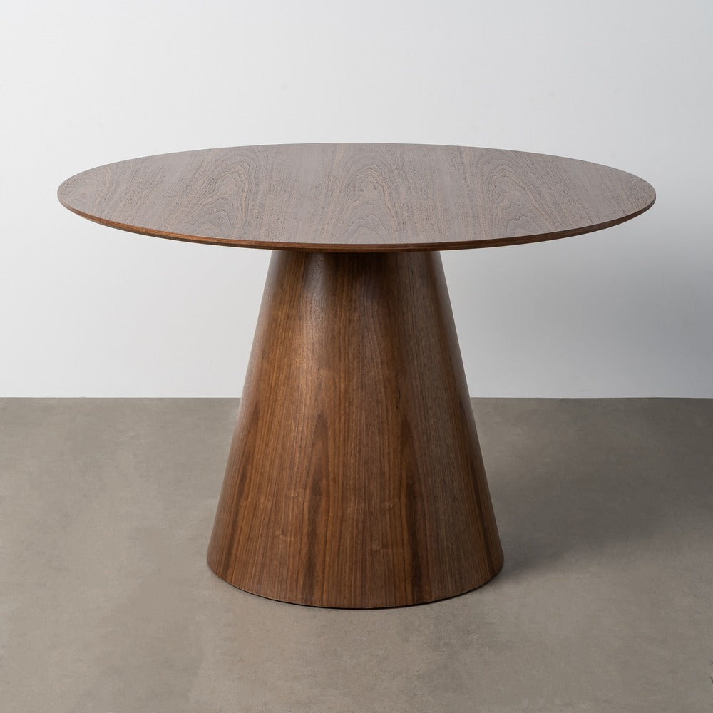 BROWN MDF DINING TABLE 120 X 120 X 75 CM