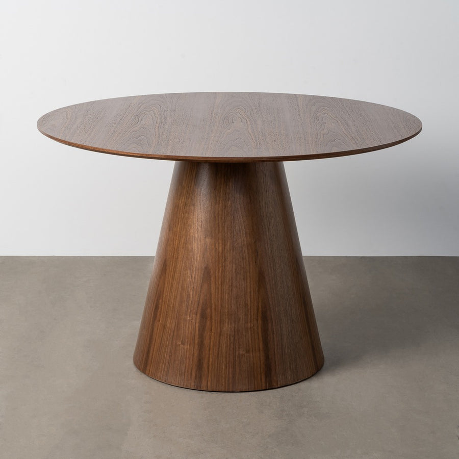 BROWN MDF DINING TABLE 120 X 120 X 75 CM