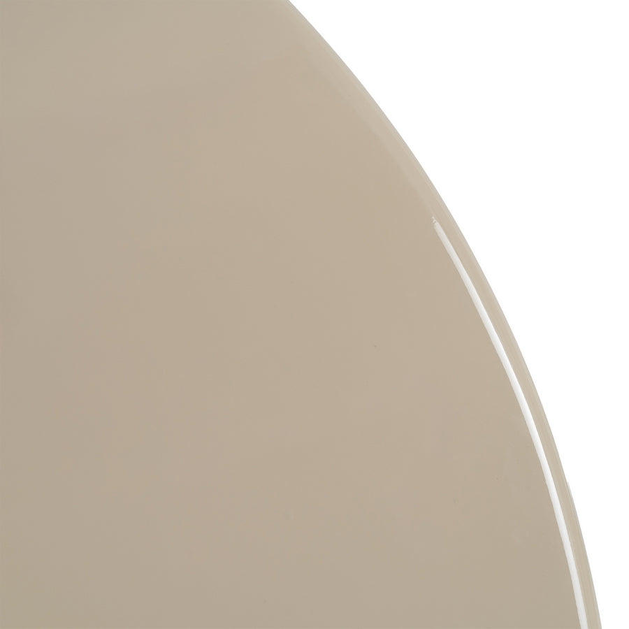 MESA COMEDOR ALTO BRILLO TAUPE DM 120 X 120 X 75 CM