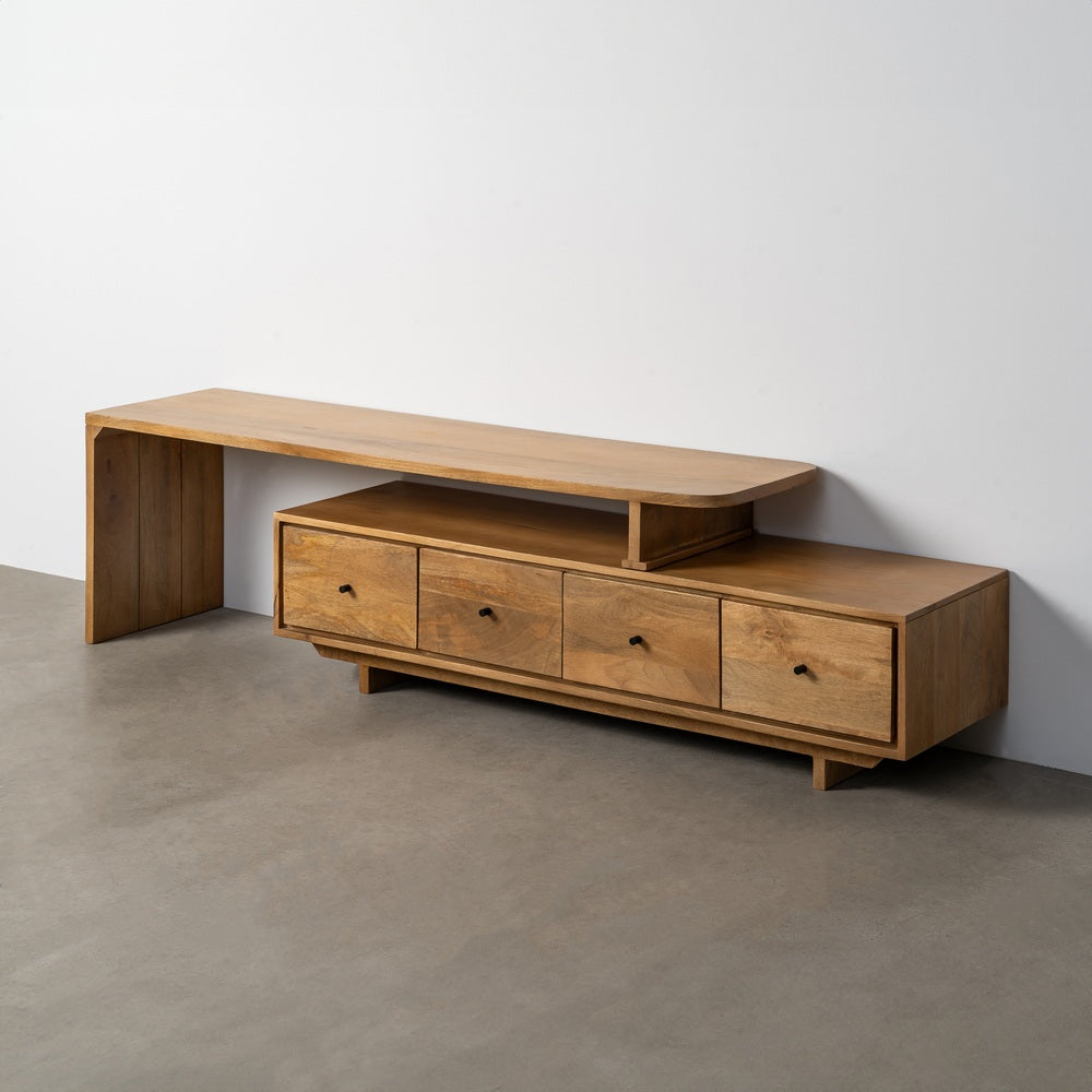 MUEBLE TV NATURAL MADERA DE MANGO SAL�N 175 X 40 X 50 CM