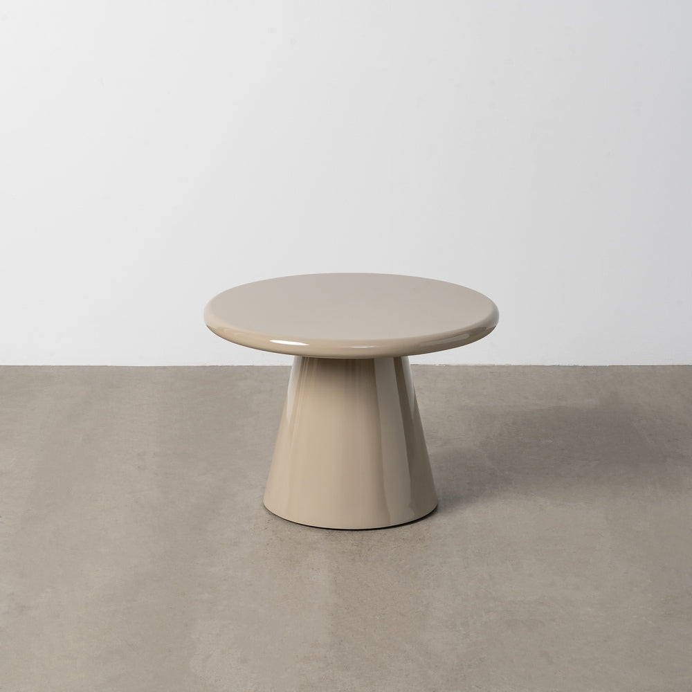 MESA CENTRO ALTO BRILLO TAUPE DM 60 X 60 X 40 CM