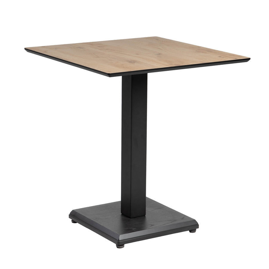 NATURAL METAL-WOOD CONTRACT TABLE 68 X 68 X 75 CM