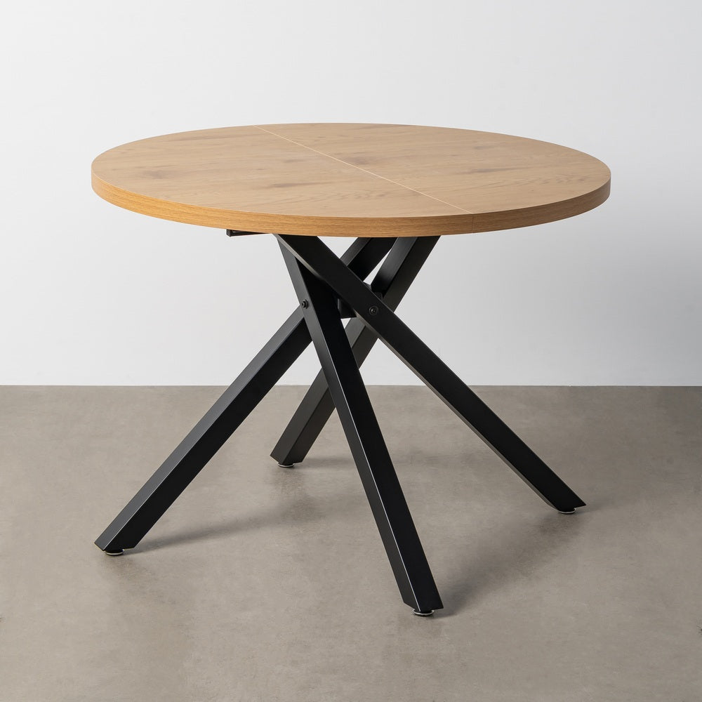MESA COMEDOR EXTENSIBLE DM-METAL SALÓN 100 X 100 X 73,50 CM