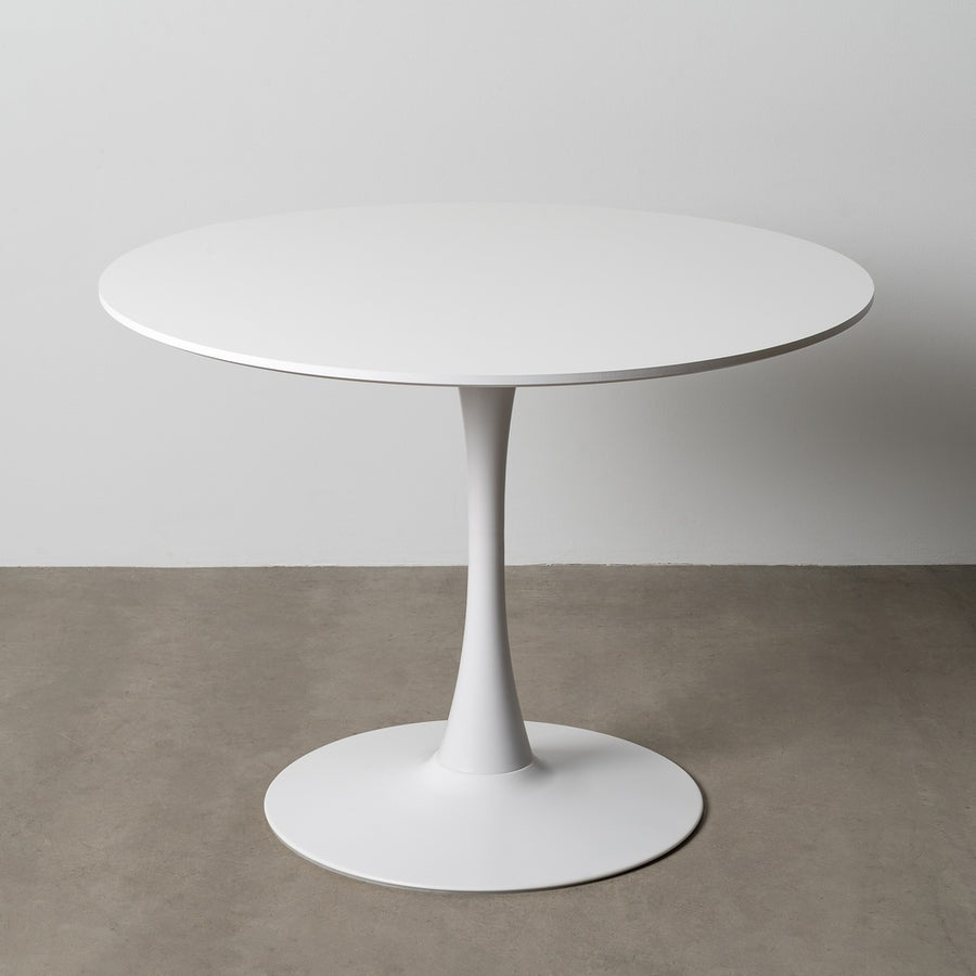 DINING TABLE WHITE MDF-METAL 100 X 100 X 75 CM
