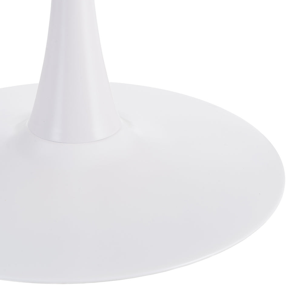 MESA COMEDOR NATURAL-BLANCO DM-METAL 100 X 100 X 75 CM
