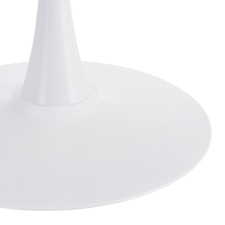 MESA COMEDOR NATURAL-BLANCO DM-METAL 100 X 100 X 75 CM