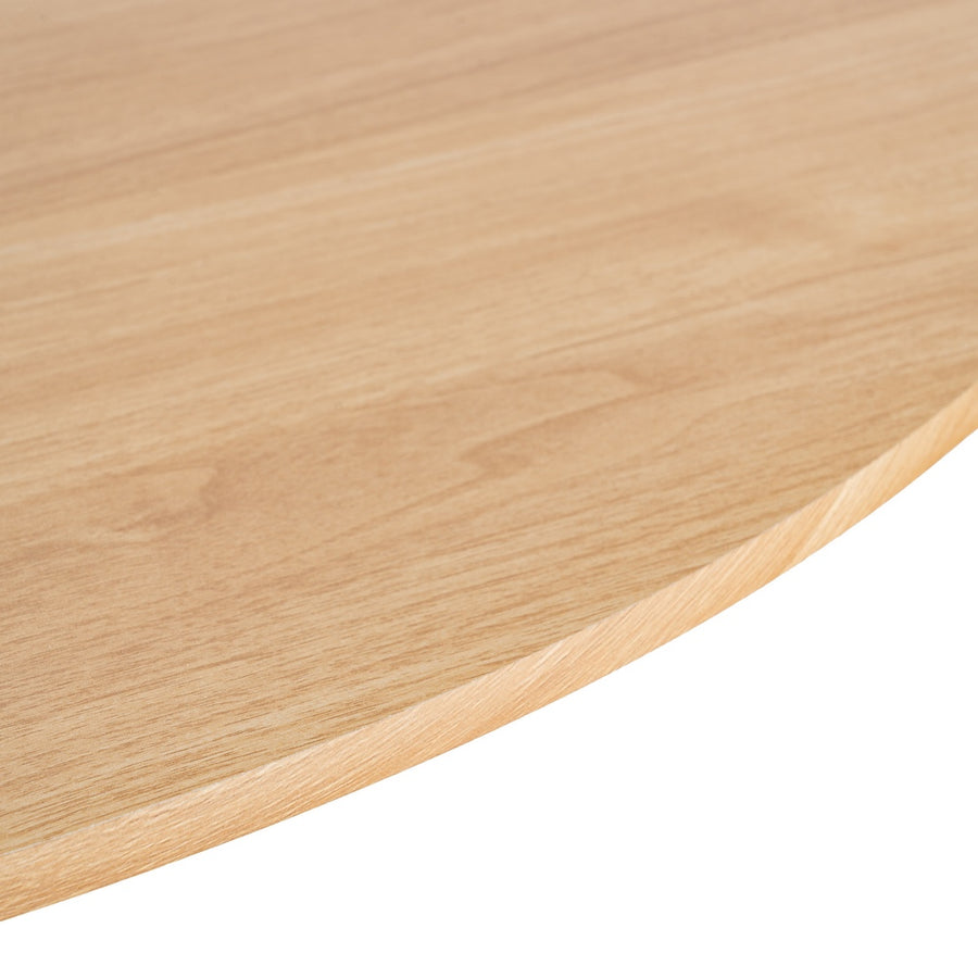MESA COMEDOR NATURAL-BLANCO DM-METAL 100 X 100 X 75 CM