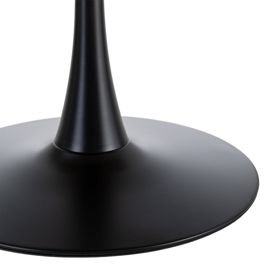 MESA COMEDOR NEGRO PIEDRA SINTERIZADA 100 X 100 X 75 CM