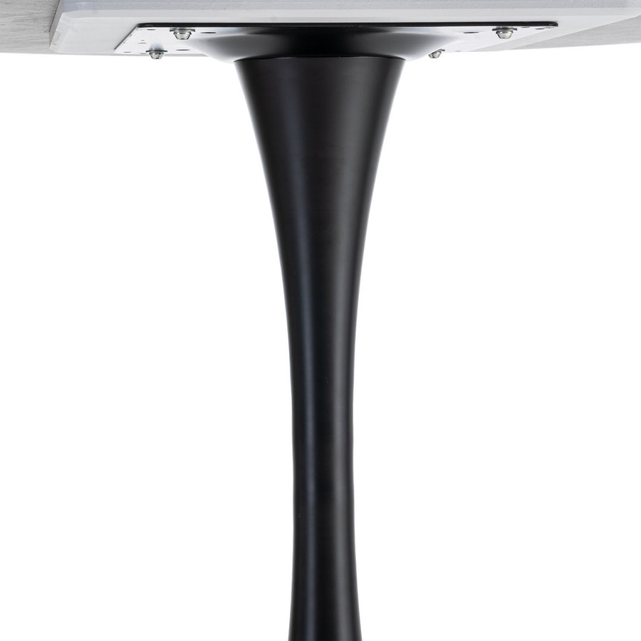 MESA COMEDOR NEGRO PIEDRA SINTERIZADA 100 X 100 X 75 CM