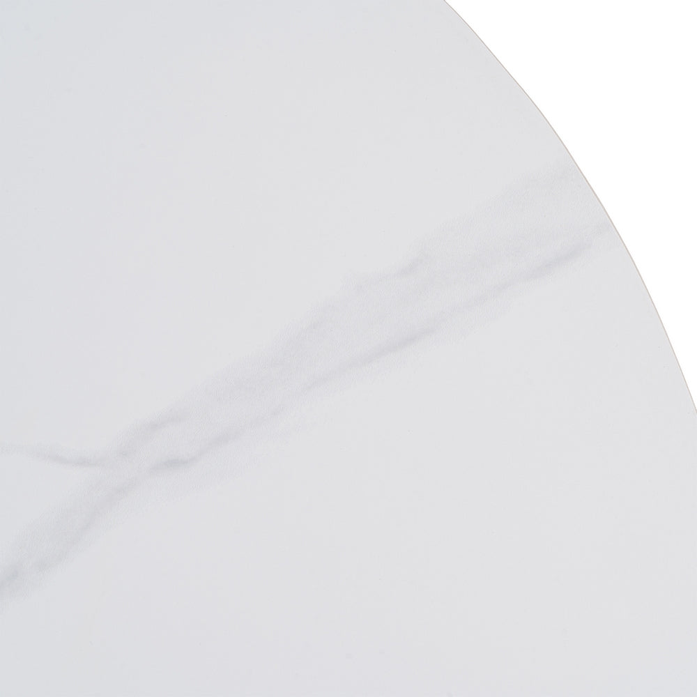 MESA COMEDOR BLANCO PIEDRA SINTERIZADA 100 X 100 X 75 CM