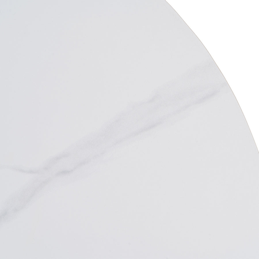 MESA COMEDOR BLANCO PIEDRA SINTERIZADA 100 X 100 X 75 CM