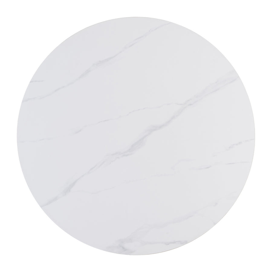 MESA COMEDOR BLANCO PIEDRA SINTERIZADA 100 X 100 X 75 CM