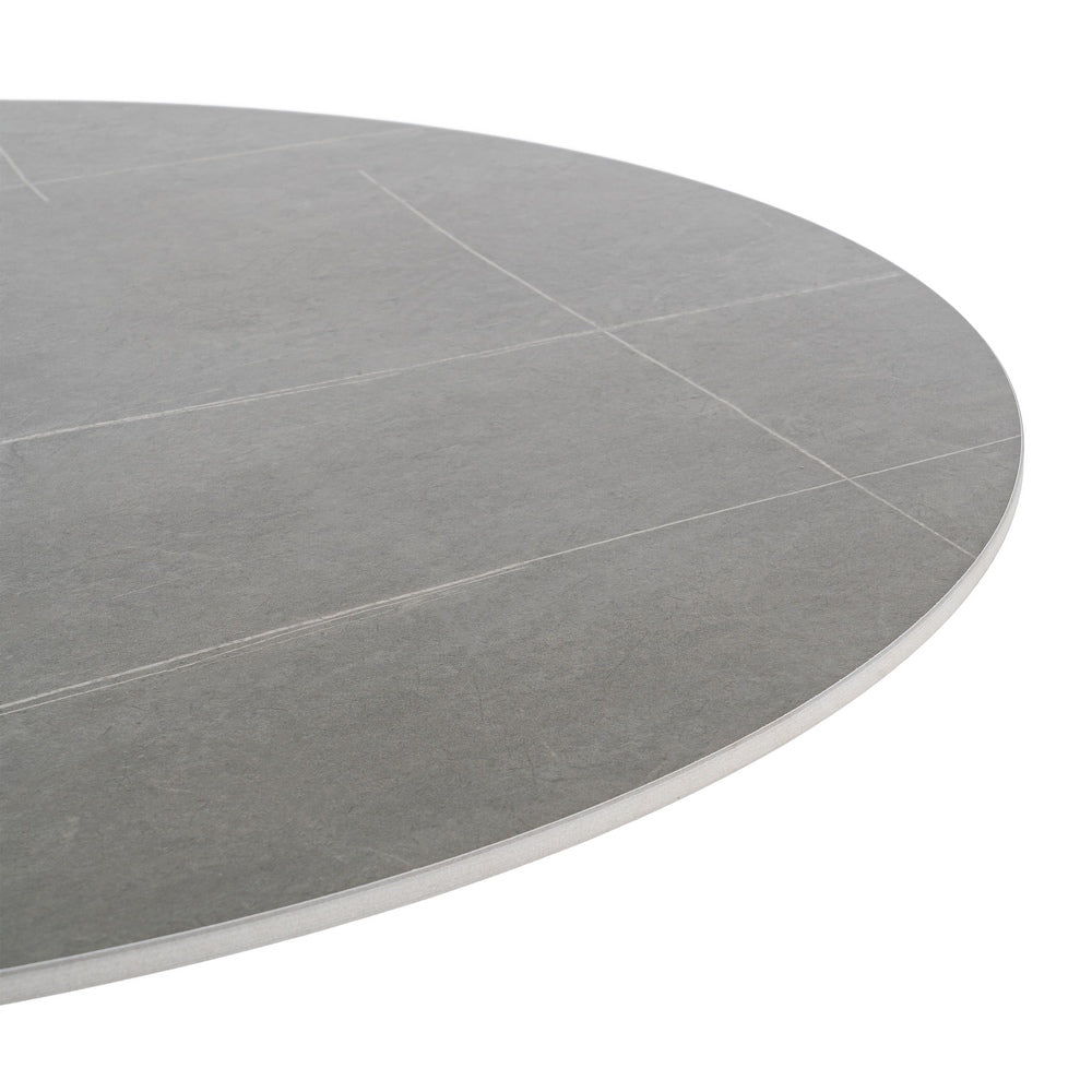 MESA COMEDOR GRIS PIEDRA SINTERIZADA 100 X 100 X 75 CM