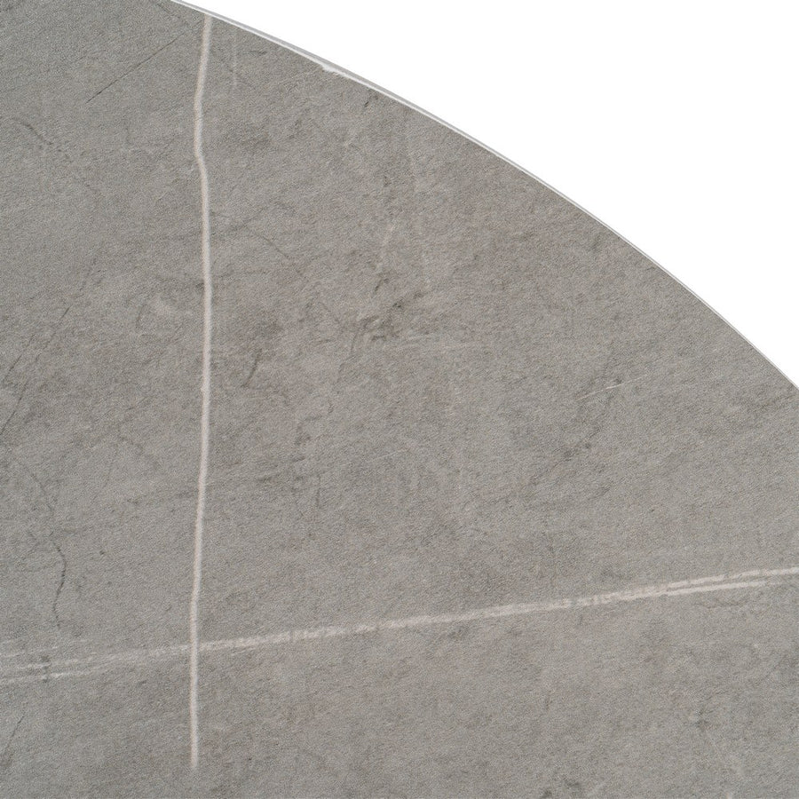MESA COMEDOR GRIS PIEDRA SINTERIZADA 100 X 100 X 75 CM