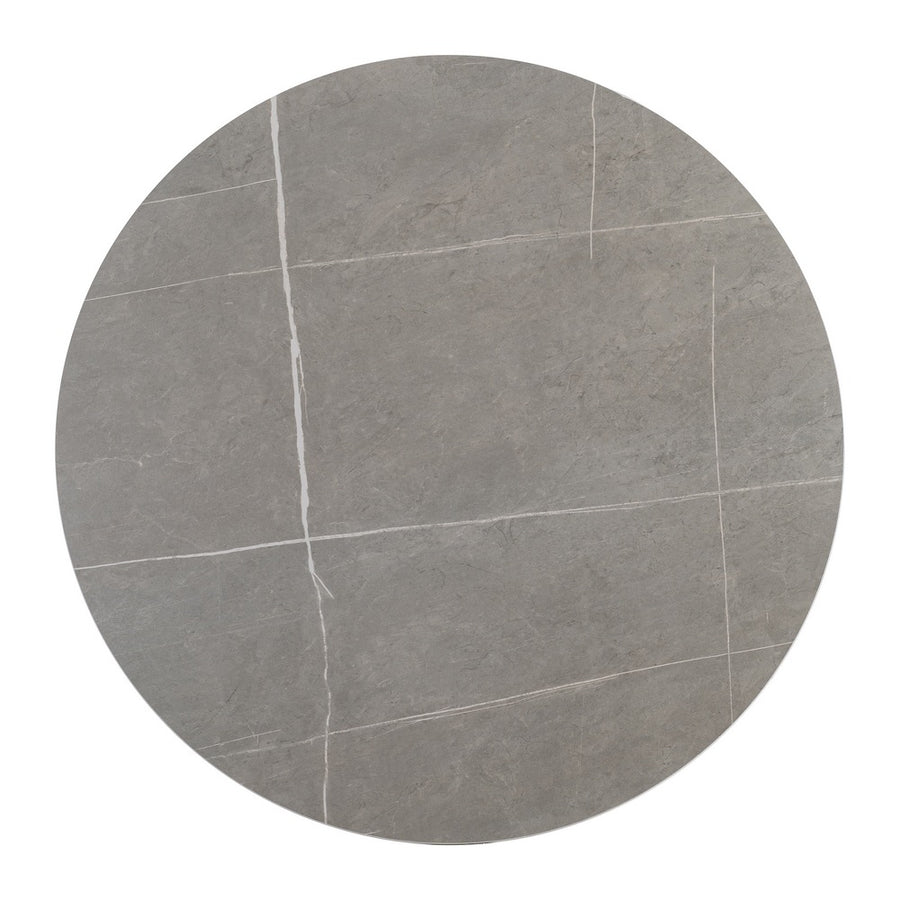 MESA COMEDOR GRIS PIEDRA SINTERIZADA 100 X 100 X 75 CM