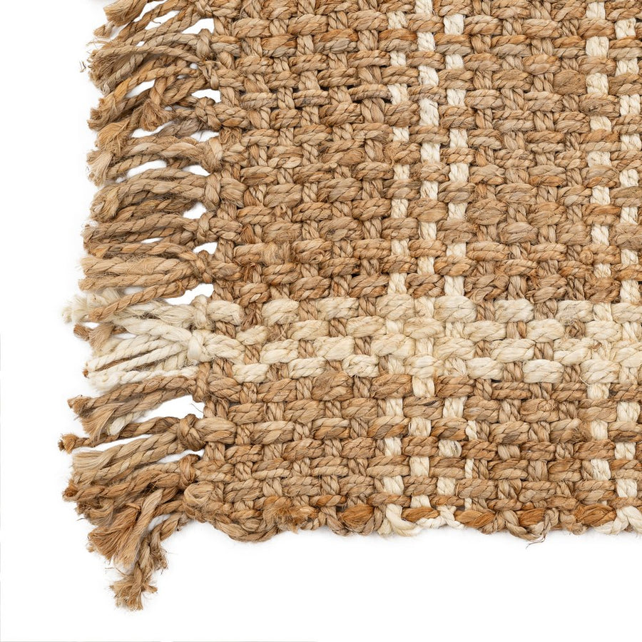 ALFOMBRA NATURAL-BLANCO YUTE ALTEA 160 X 230 CM