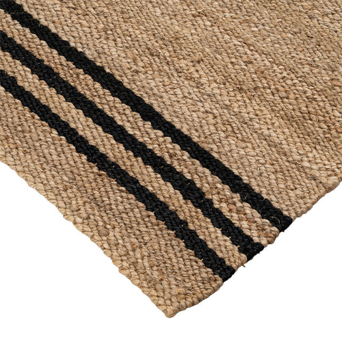 ALFOMBRA NATURAL-NEGRO YUTE ALTEA 70 X 170 CM