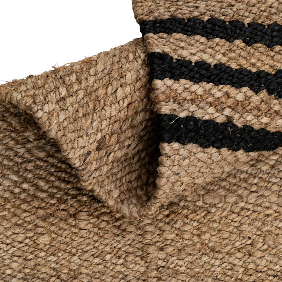 ALFOMBRA NATURAL-NEGRO YUTE ALTEA 70 X 170 CM