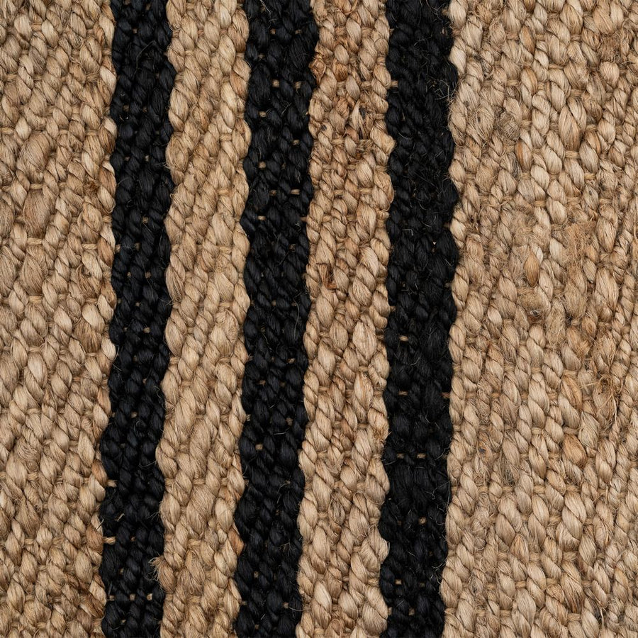 ALFOMBRA NATURAL-NEGRO YUTE ALTEA 160 X 230 CM