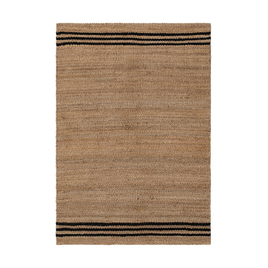 ALFOMBRA NATURAL-NEGRO YUTE ALTEA 160 X 230 CM