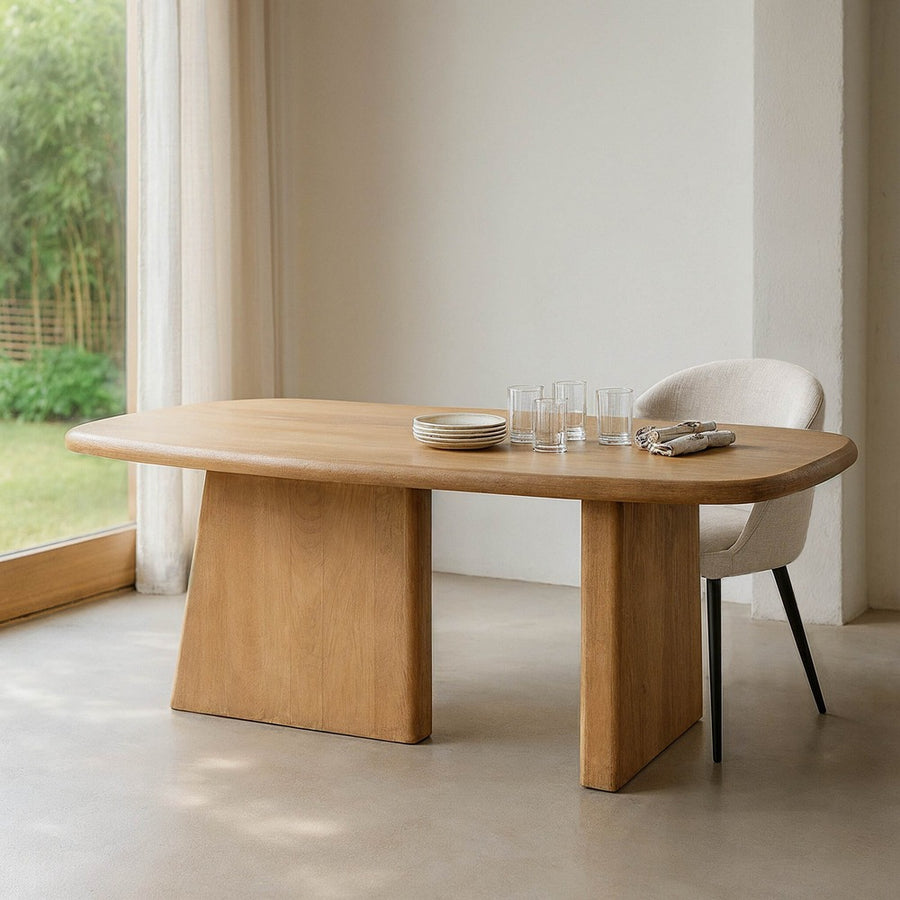 NATURAL MANGO WOOD DINING TABLE 180 X 90 X 76 CM