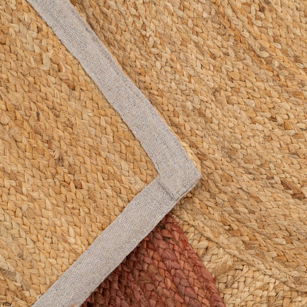 ALFOMBRA TERRACOTA YUTE DECORACIÓN 160 X 230 CM