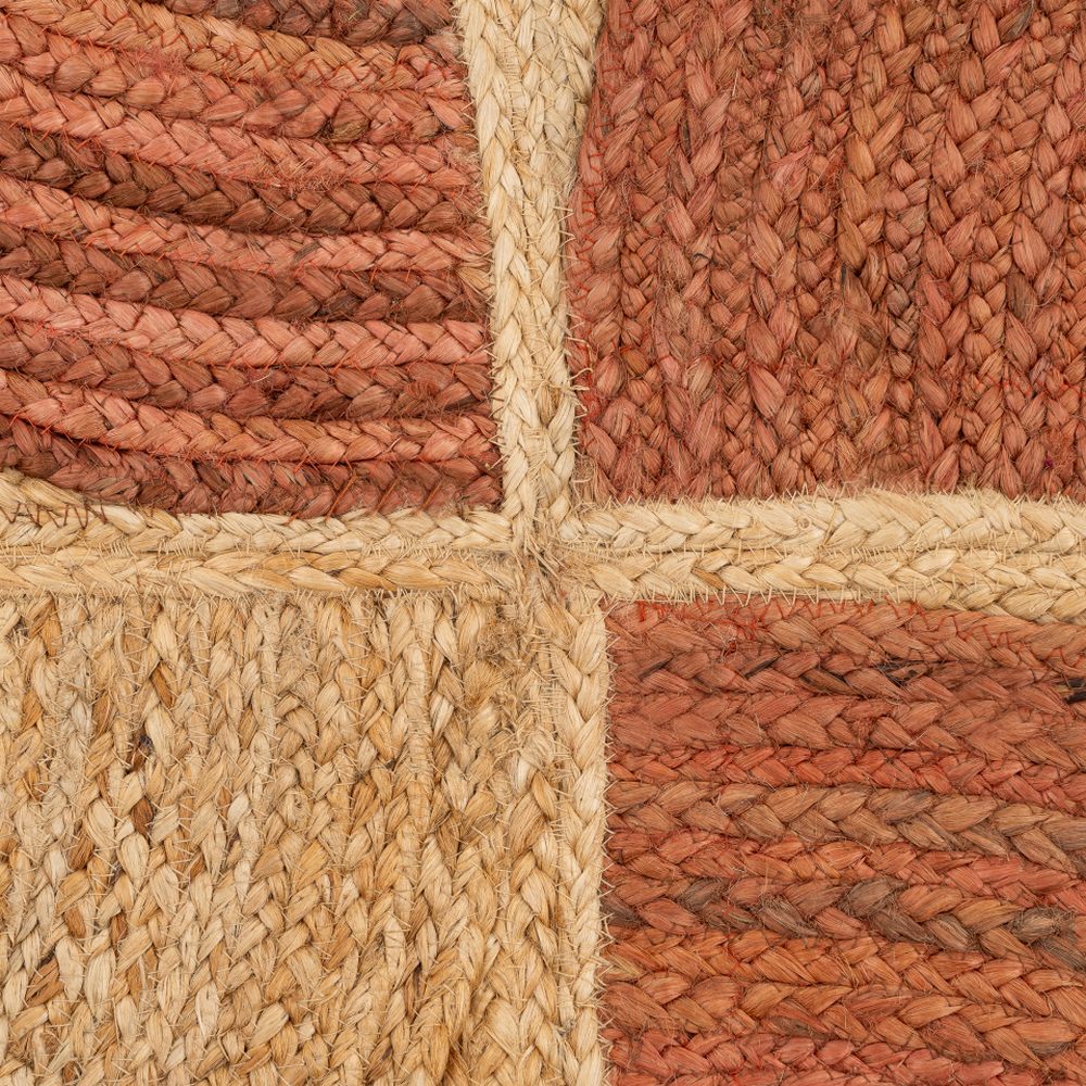 ALFOMBRA TERRACOTA YUTE DECORACIÓN 160 X 230 CM
