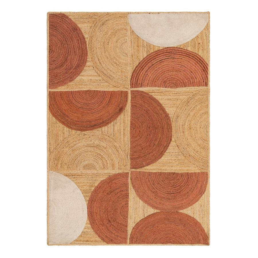 ALFOMBRA TERRACOTA YUTE DECORACIÓN 200 X 290 CM