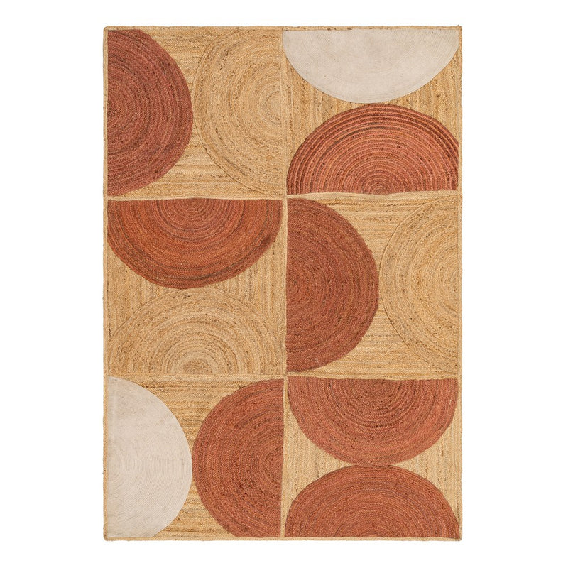 ALFOMBRA TERRACOTA YUTE DECORACIÓN 200 X 290 CM