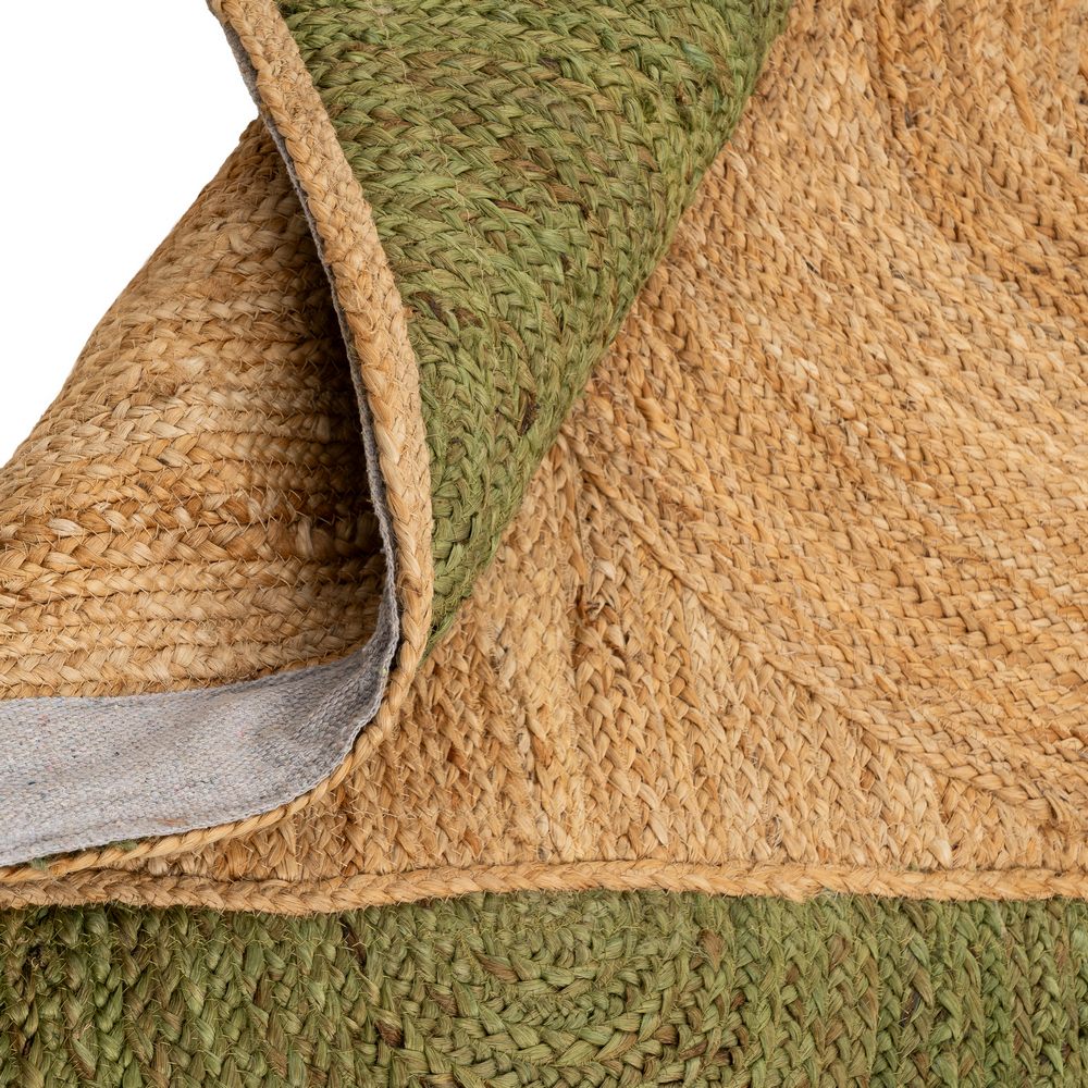 ALFOMBRA NATURAL-VERDE YUTE DECORACIÓN 200 X 290 CM
