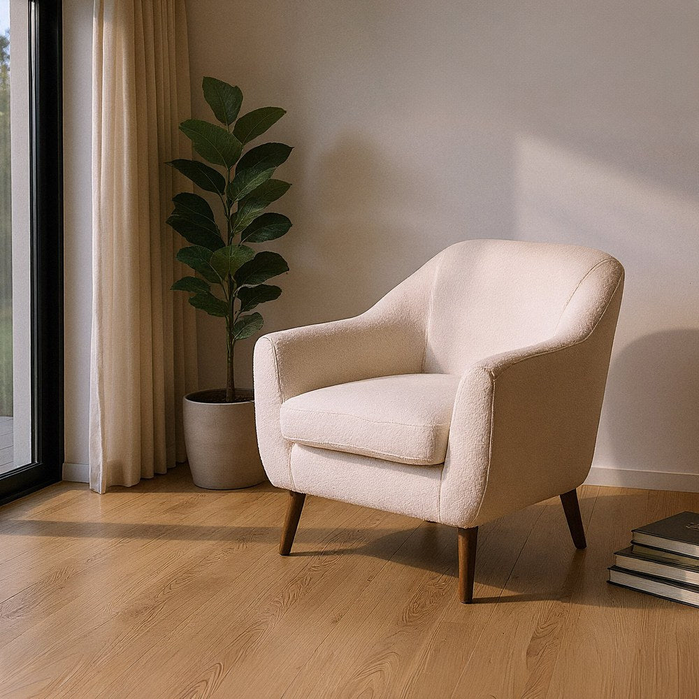 SILL�N BLANCO TEJIDO-MADERA 74 X 68 X 76 CM