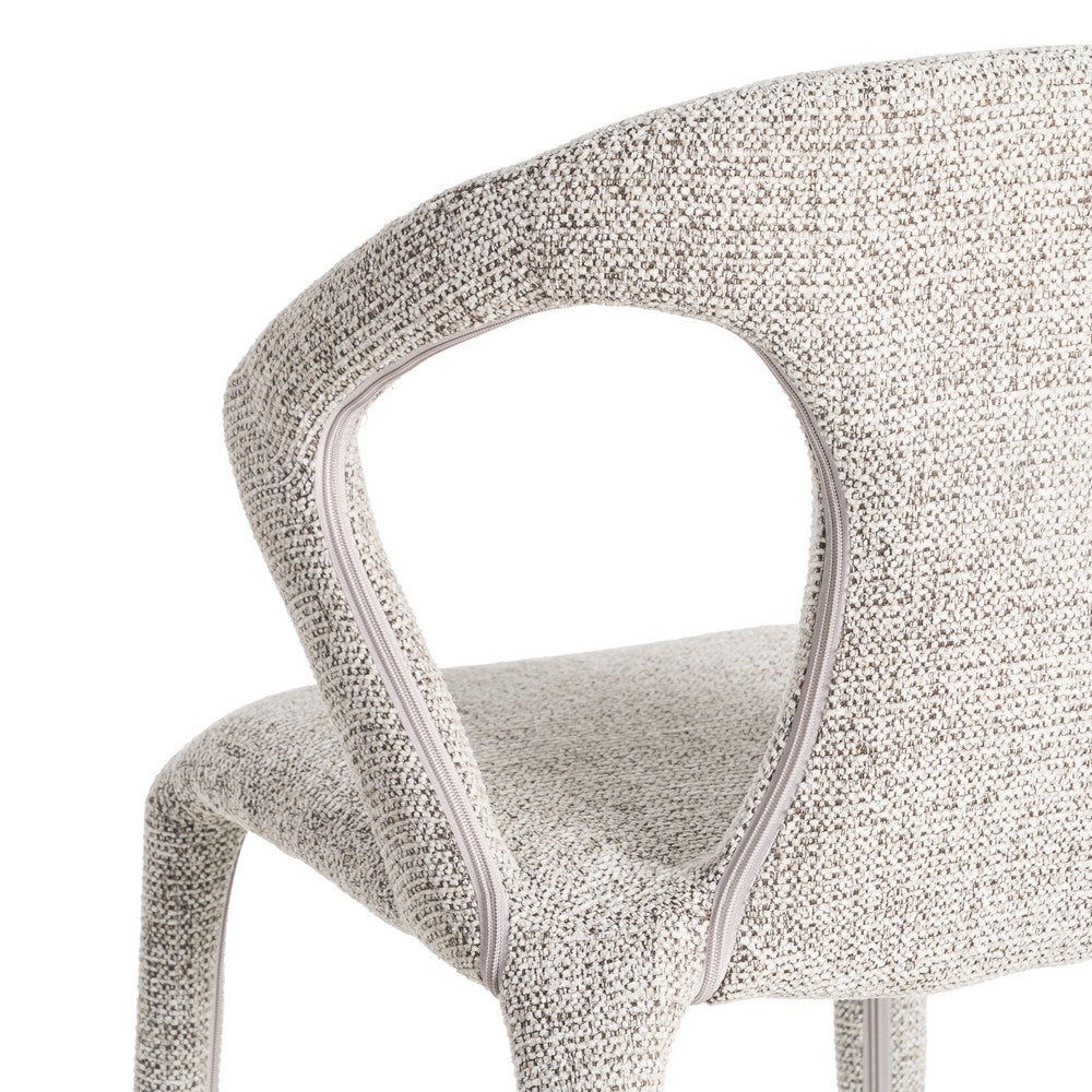 SILLA JASPEADO GRIS TEJIDO SALÓN 52,50 X 59 X 79 CM