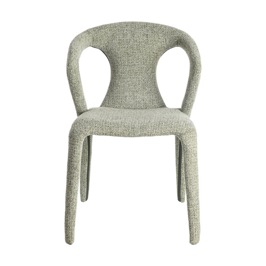 SILLA JASPEADO VERDE TEJIDO SALÓN 52,50 X 59 X 79 CM