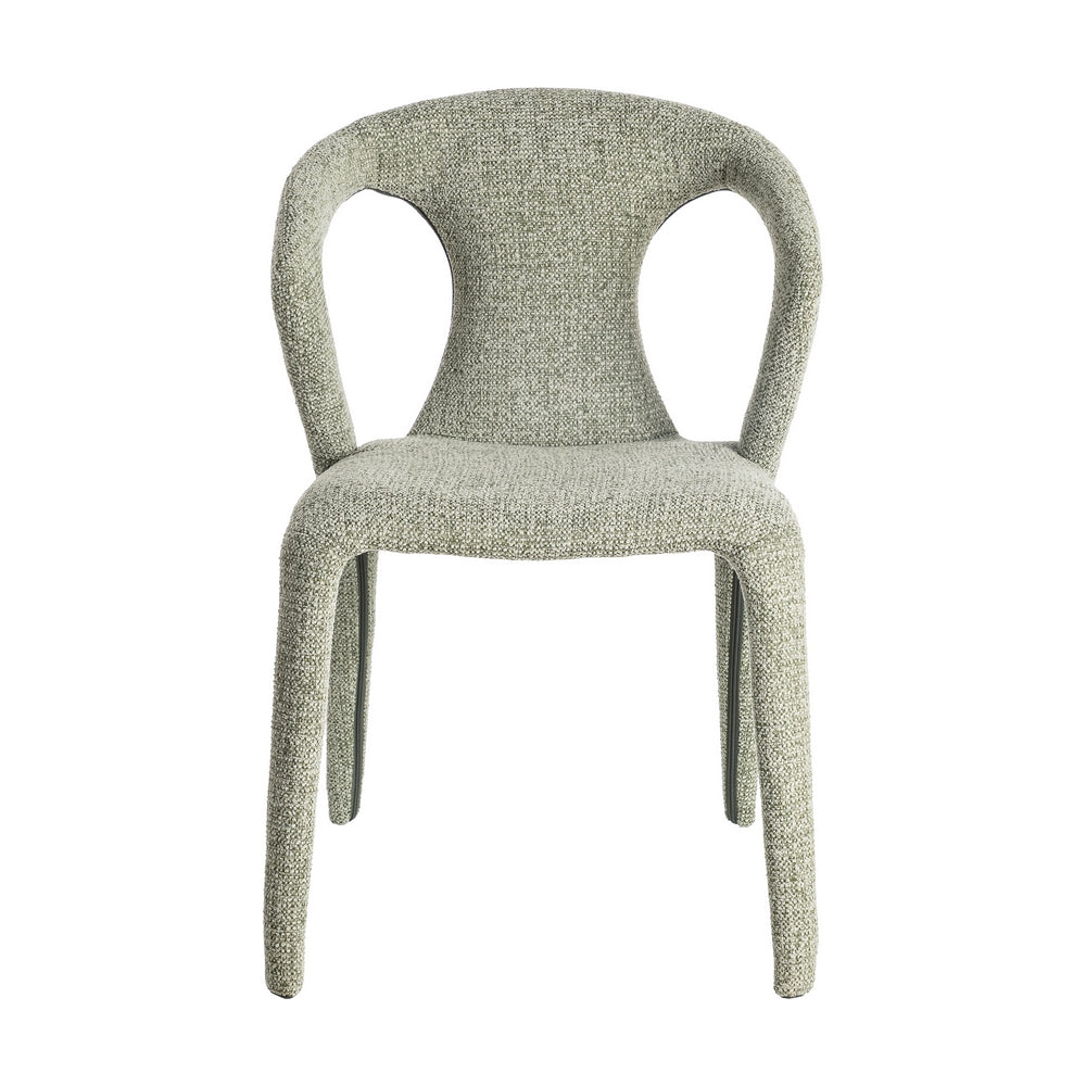 SILLA JASPEADO VERDE TEJIDO SALÓN 52,50 X 59 X 79 CM