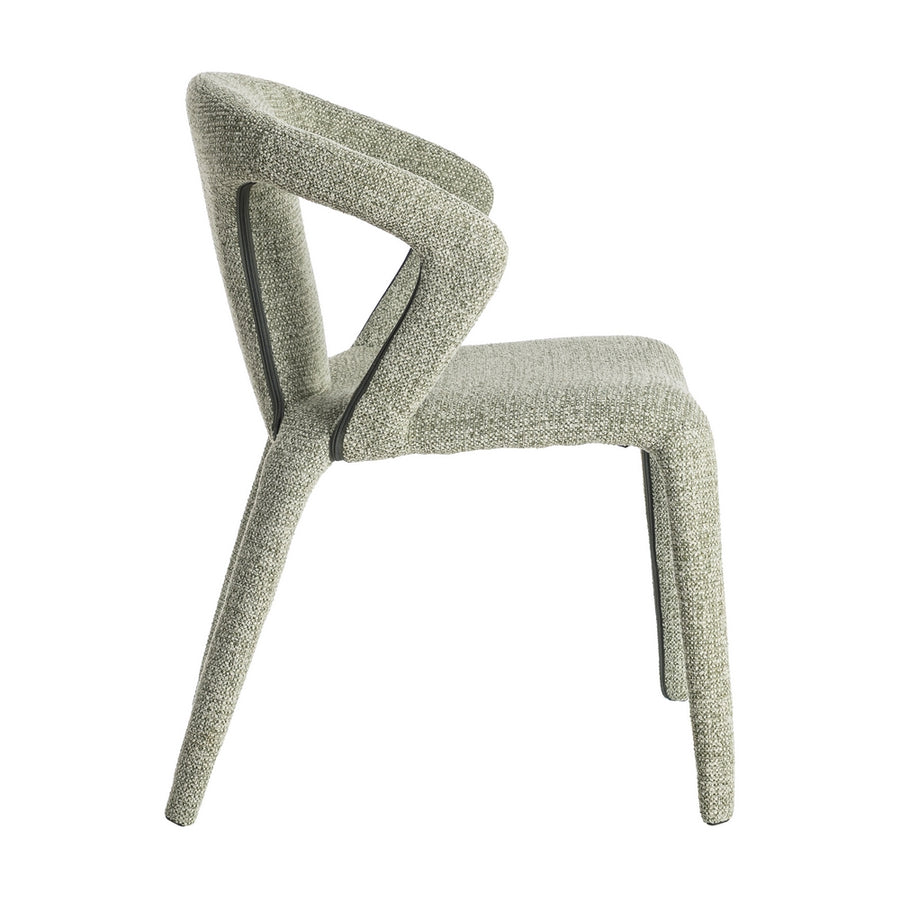SILLA JASPEADO VERDE TEJIDO SALÓN 52,50 X 59 X 79 CM