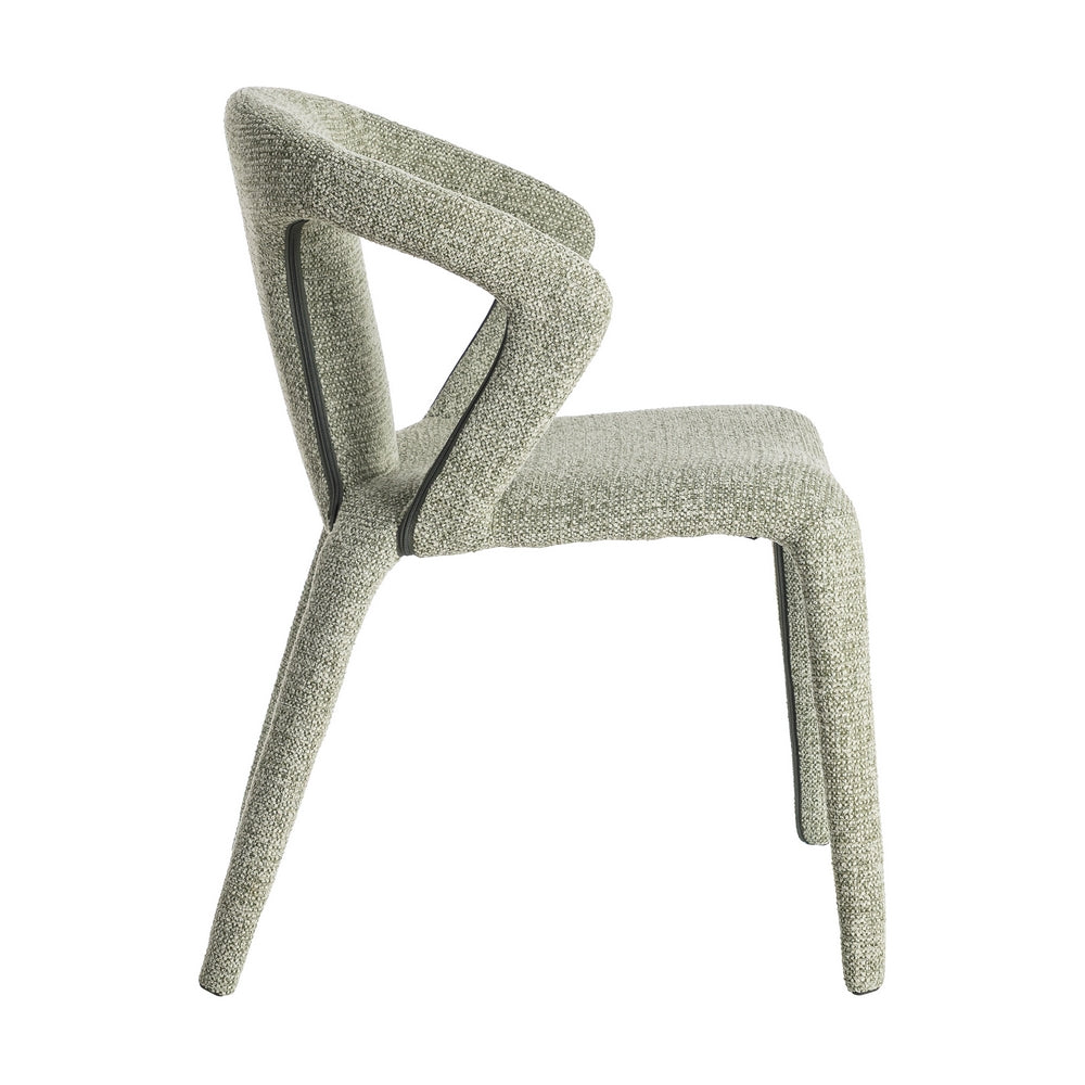 SILLA JASPEADO VERDE TEJIDO SALÓN 52,50 X 59 X 79 CM