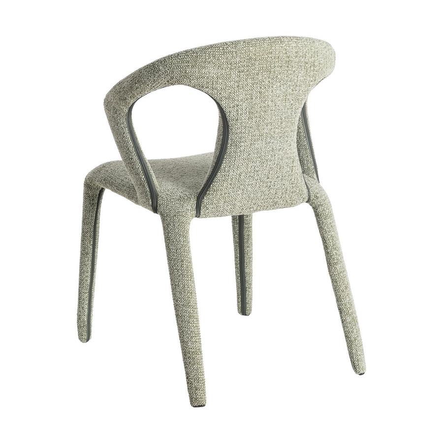 SILLA JASPEADO VERDE TEJIDO SALÓN 52,50 X 59 X 79 CM