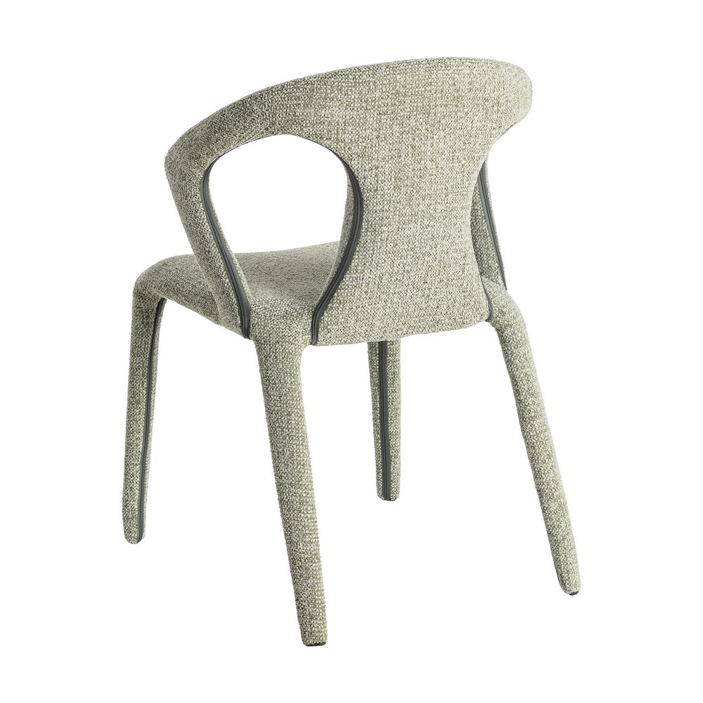 SILLA JASPEADO VERDE TEJIDO SALÓN 52,50 X 59 X 79 CM