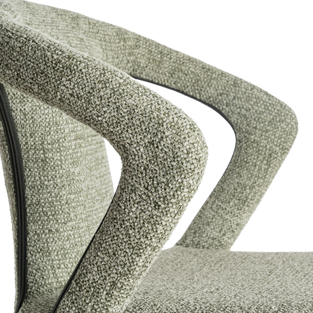 SILLA JASPEADO VERDE TEJIDO SALÓN 52,50 X 59 X 79 CM