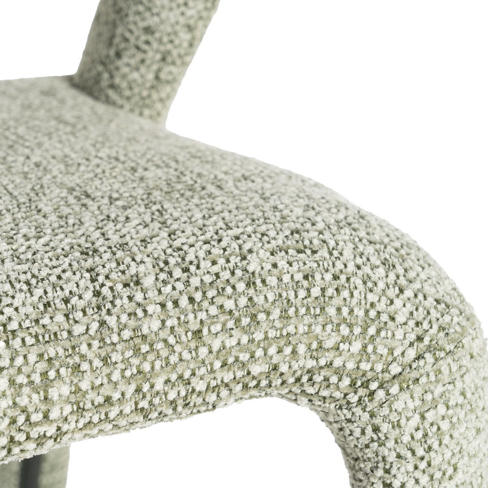SILLA JASPEADO VERDE TEJIDO SALÓN 52,50 X 59 X 79 CM