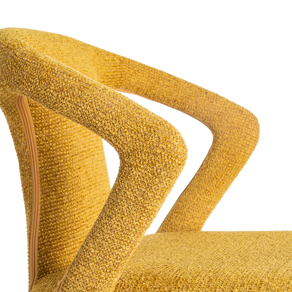 SILLA JASPEADO MOSTAZA TEJIDO SALÓN 52,50 X 59 X 79 CM