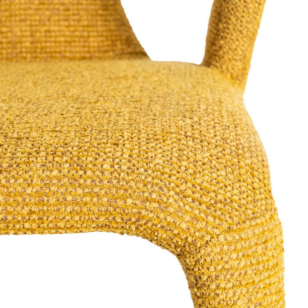 SILLA JASPEADO MOSTAZA TEJIDO SALÓN 52,50 X 59 X 79 CM