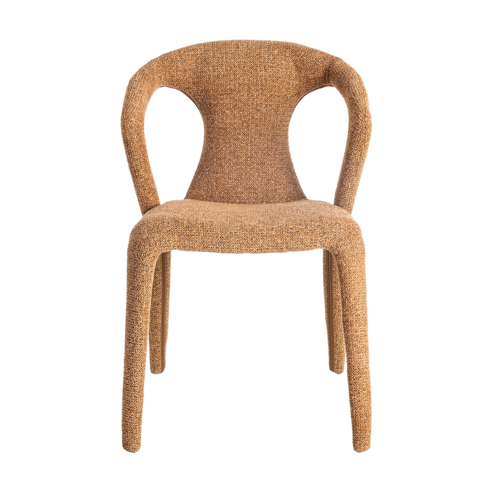 SILLA JASPEADO MARRÓN TEJIDO SALÓN 52,50 X 59 X 79 CM