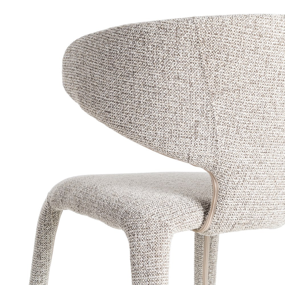 SILLA JASPEADO GRIS TEJIDO SALÓN 58 X 60 X 81 CM