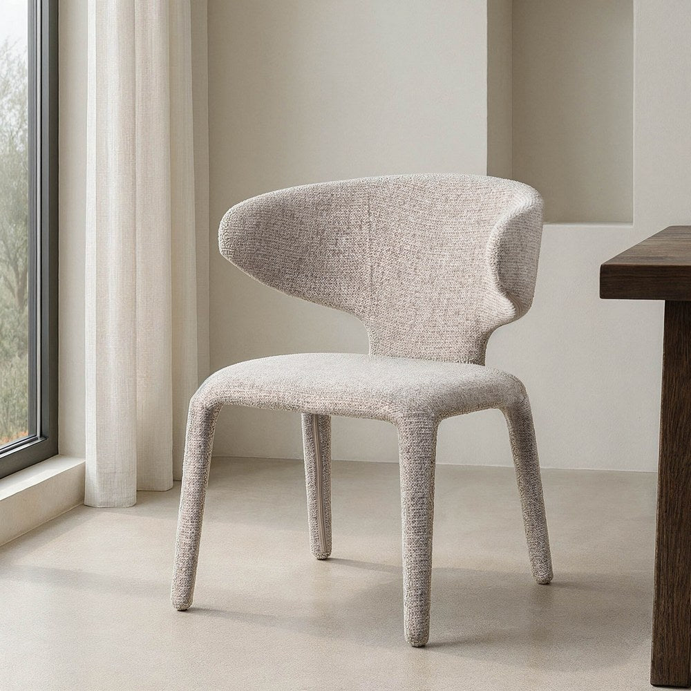 SILLA JASPEADO GRIS TEJIDO SALÓN 58 X 60 X 81 CM
