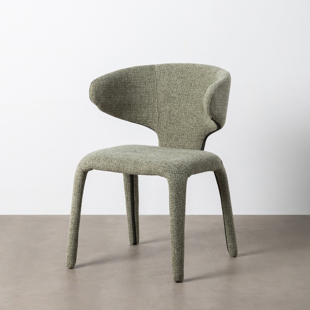 SILLA JASPEADO VERDE TEJIDO SAL�N 58 X 60 X 81 CM