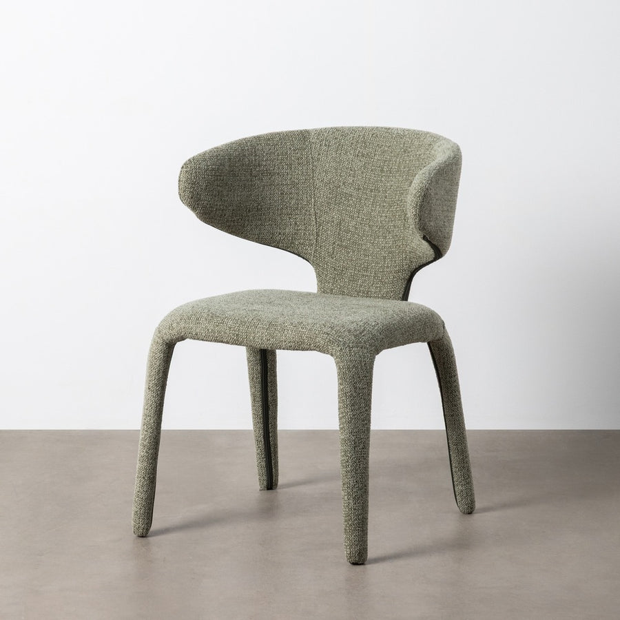 SILLA JASPEADO VERDE TEJIDO SALÓN 58 X 60 X 81 CM