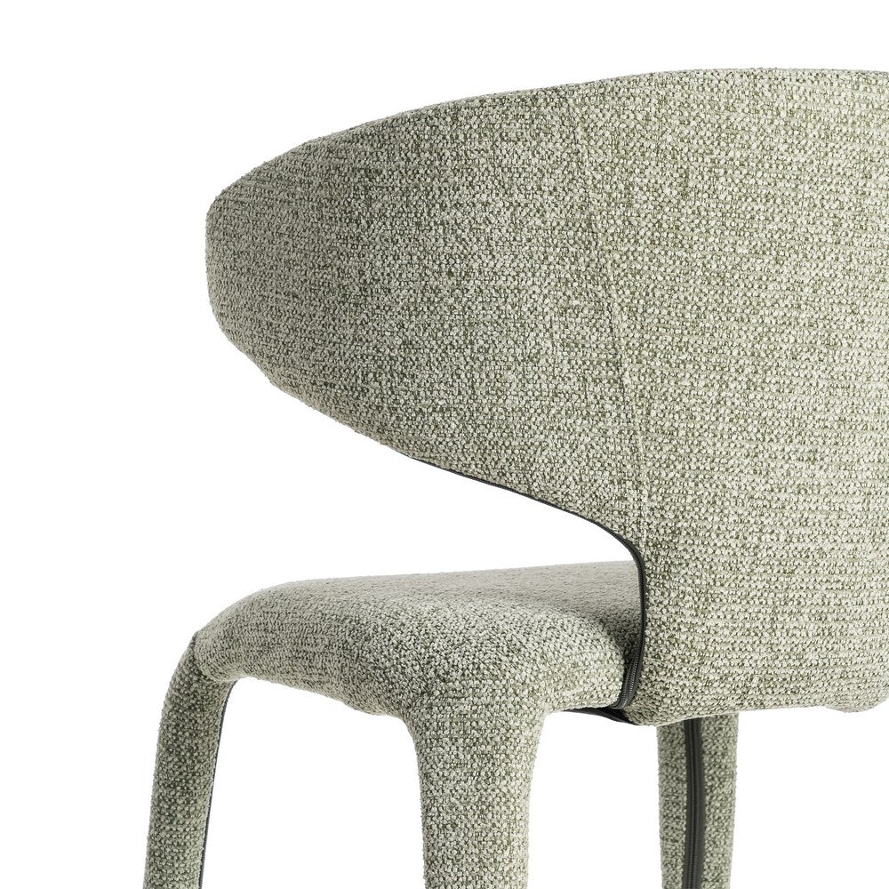 SILLA JASPEADO VERDE TEJIDO SALÓN 58 X 60 X 81 CM